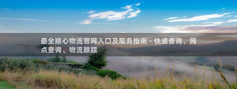 28圈玩法：最全顺心物流官网入口及服