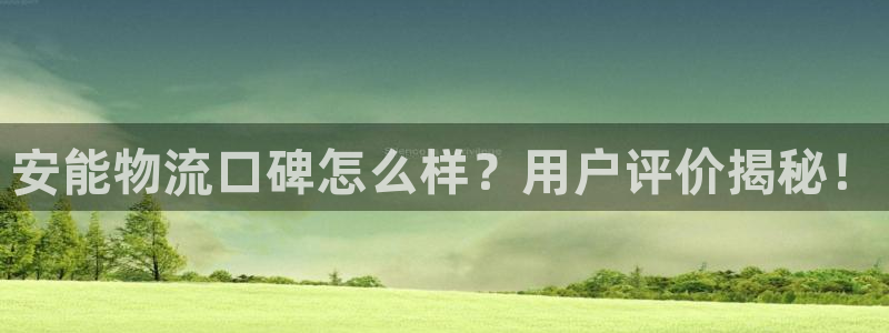 28圈登录流程：安能物流口碑怎么样？